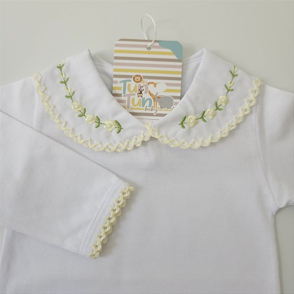 Body Florzinha com Picueta - Amarelo