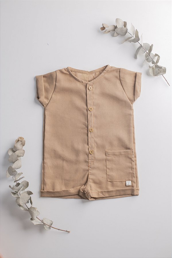 Macacão Estrela - Castanho