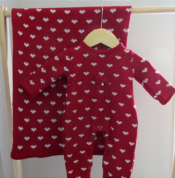 Saída Maternidade Baby Amoreca - Vermelho Bordô