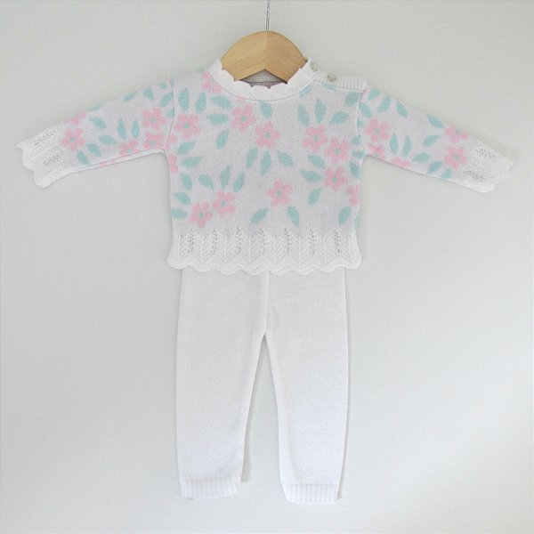 Conjunto Floral - Branco