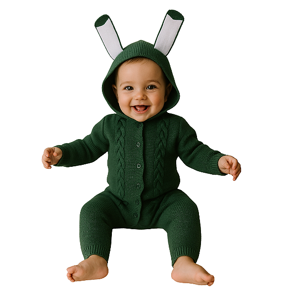 Macacão Orelhas - Verde Escuro