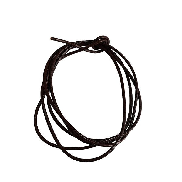 Couro Liso Natural Café  - 3mm Com 90 mts