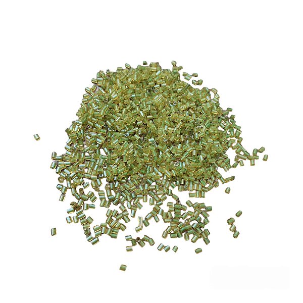 Vidrilho - Verde Oliva 2mm - Pacote com 50 Grs