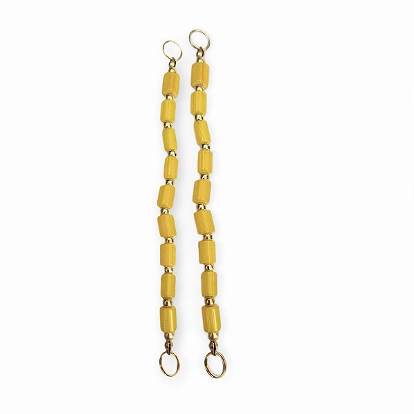 Alça de Murano Indiano - Amarelo - Par