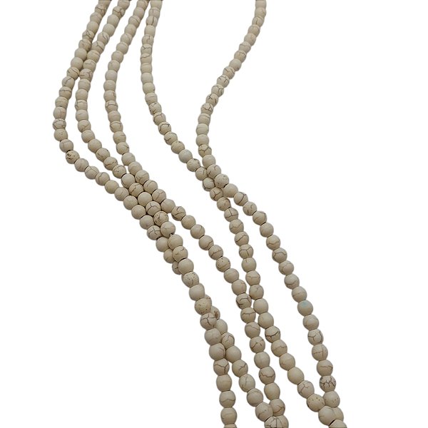 Pedra Natural Howlita Branca - 6mm