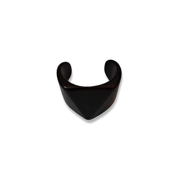 Bracelete de Resina Aberto - Preto