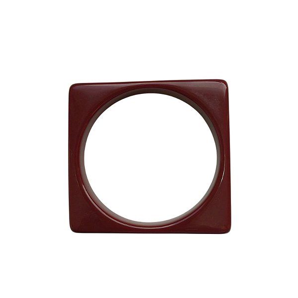 Bracelete de Resina Quadrado - Marsala
