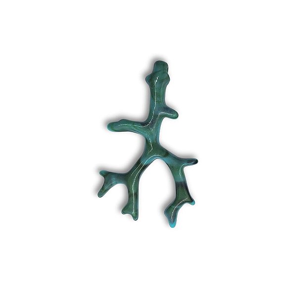 Pingente Galhos De Corais De Resina - Cor Azul Turquesa