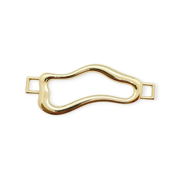 Entremeio Orgânico Aurys - Metal 8,8c x 4cm Dourado