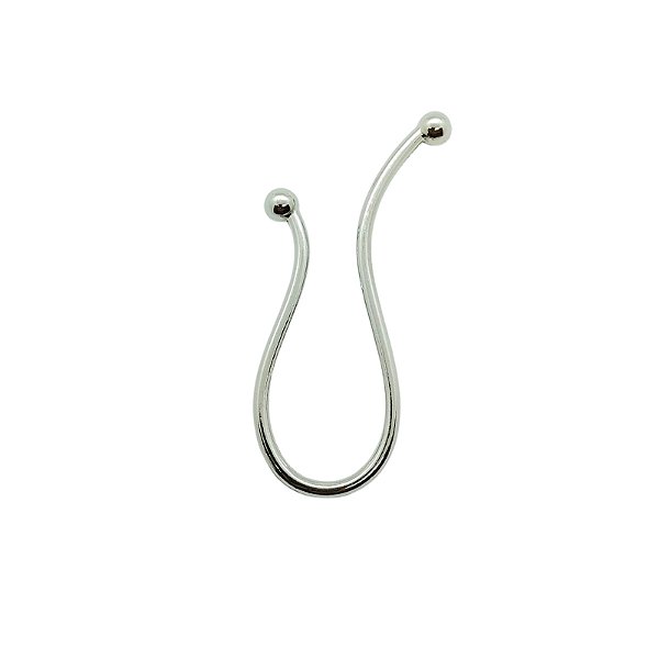 Entremeio Orgânico Lyria - metal  8cm x 3cm  Níquel