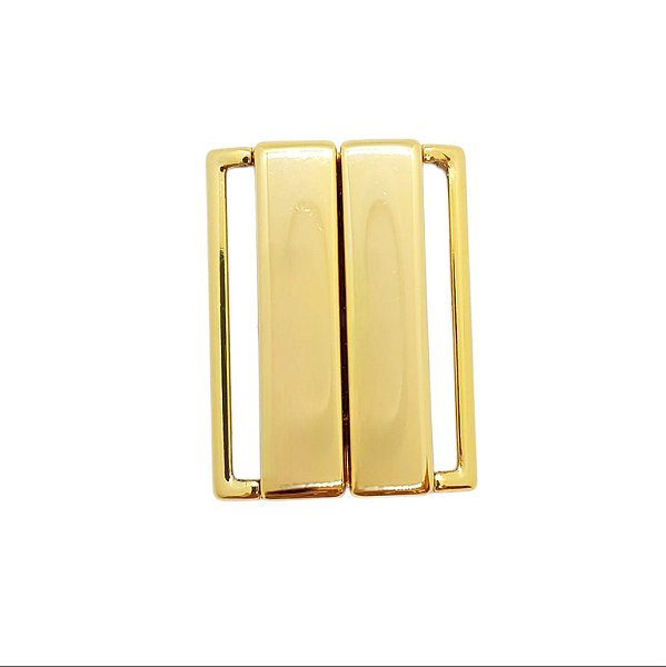 Fivela de Encaixe Dourada Com Imã - 3,4cm x 2,5cm Metal