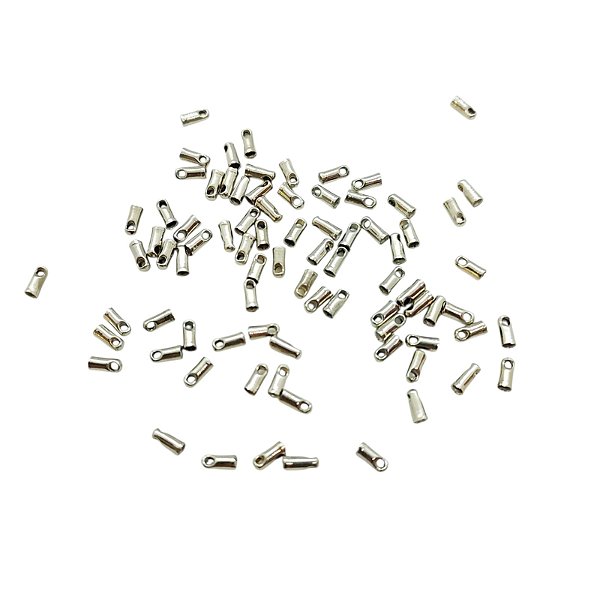 Terminal Para Corrente Rabo de Rato 1,2mm - Níquel - Pacote com 100 pçs