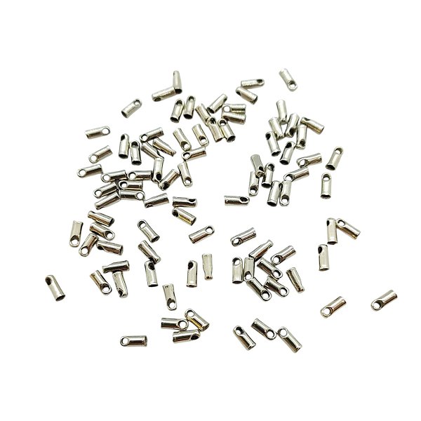 Terminal Para Corrente Rabo de Rato 1,5mm - Níquel - Pacote com 100 pçs
