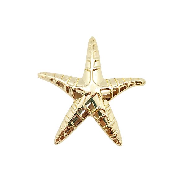 Entremeio Orgânico Luce Del Mare - metal 5,8cm x 5,5cm Dourado