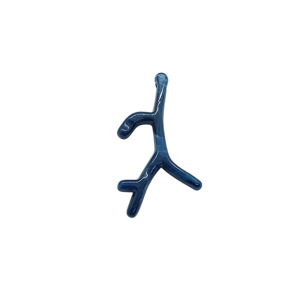 Pingente Galhos De Corais De Resina - Cor Azul Marinho Com Mescla