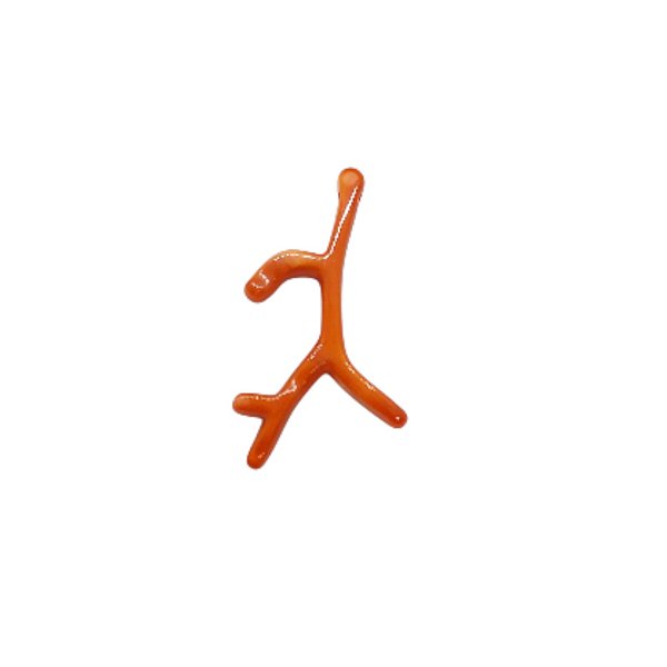 Pingente Galhos De Corais De Resina - Cor Coral Com Mescla Off