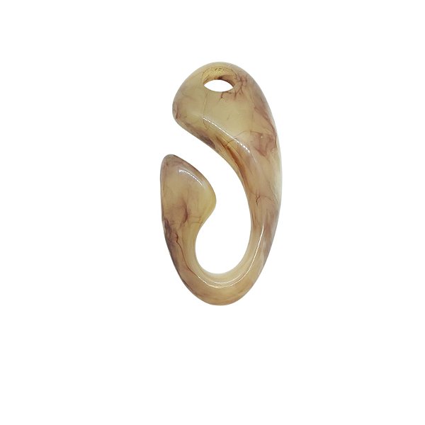 Fivela de Resina Seraphine - Cor Bege com Mescla