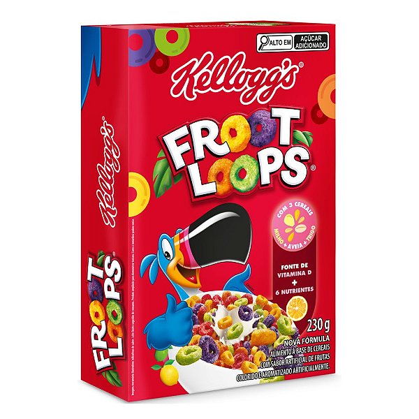 Cereal Matinal Kelloggs Froot Loops Frutas 230g 🏷️