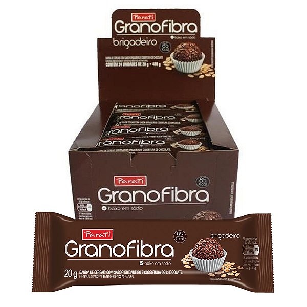 Barra de Cereal Parati GranoFibra Brigadeiro 20g - Display com 24x20g