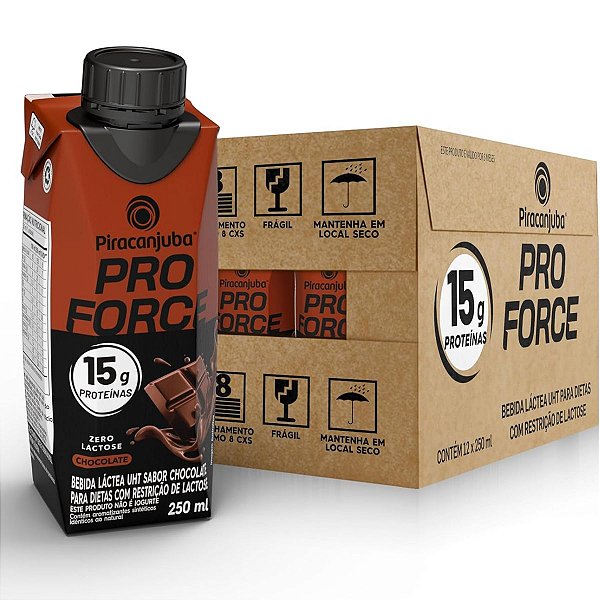 Piracanjuba Whey 15g Zero Lactose Sabor Chocolate 250ml - Caixa 12x250ml