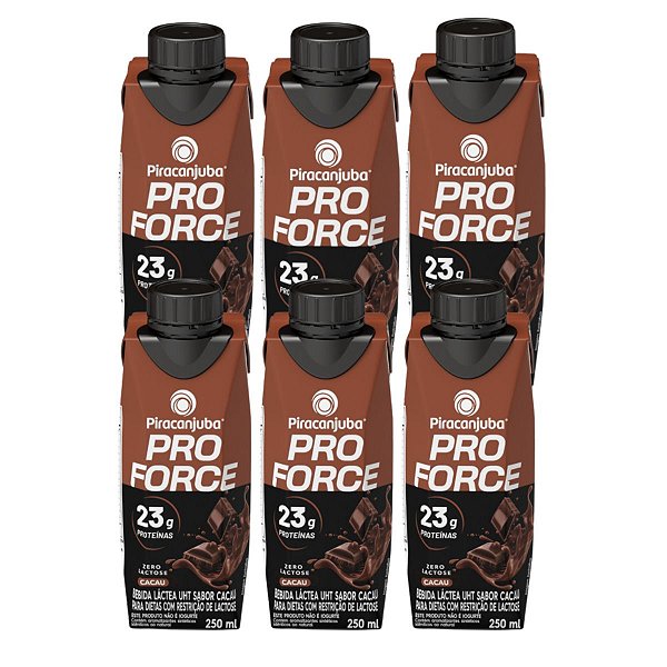 Piracanjuba Whey 23g Zero Lactose Sabor Cacau 250ml - Pack 6x250ml
