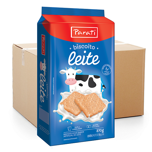 Biscoito de Leite Parati 370g - Caixa 20x370g