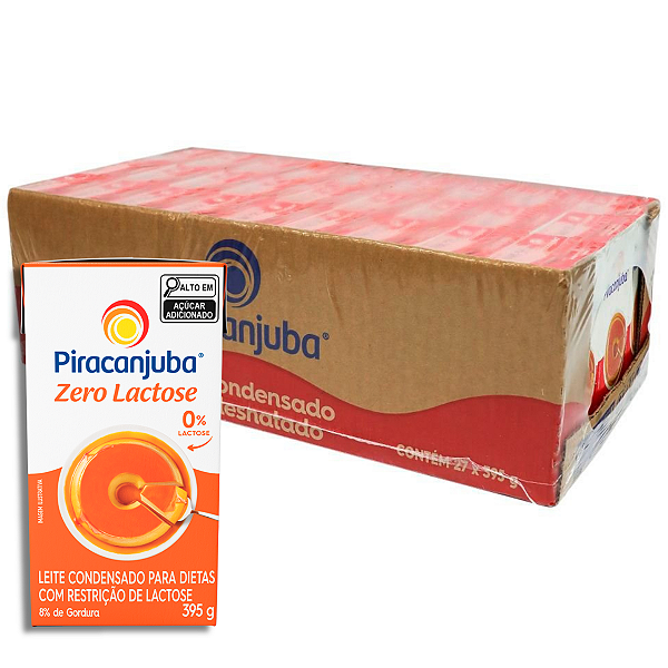 Leite Condensado Piracanjuba Zero Lactose 395g - Caixa 27x395g
