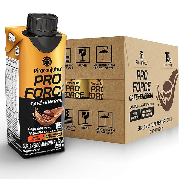 Piracanjuba Whey 15g Zero Lactose Sabor Café 250ml - Caixa 12x250ml