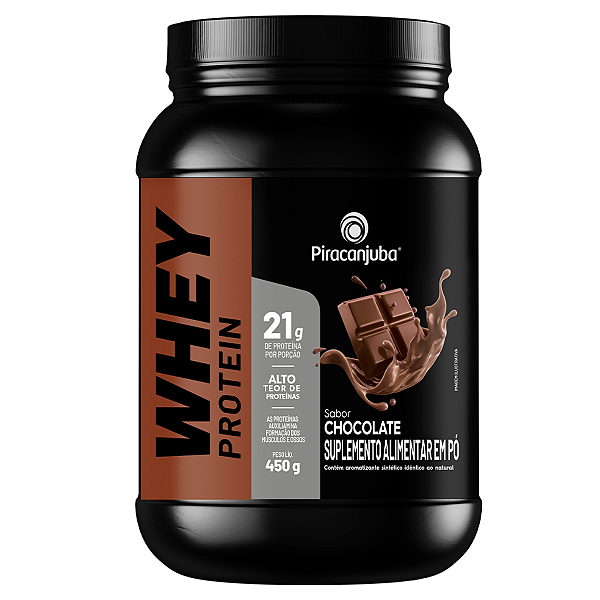 Whey em Pó 21g Piracanjuba Sabor Chocolate - 450g