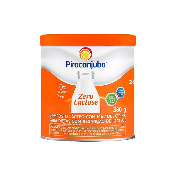 Composto Lácteo Zero Lactose Piracanjuba Lata 380g