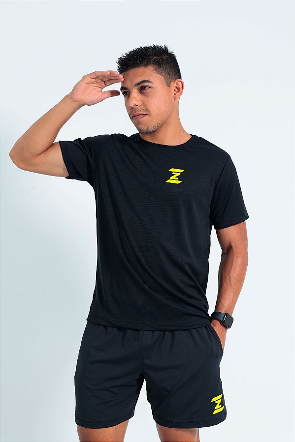 Camiseta Dry Fit Masculina UV30+ - Preta
