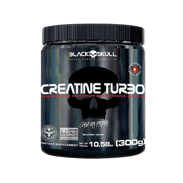 Creatine Turbo 300 gr Creatina Monohidratada Black Skull