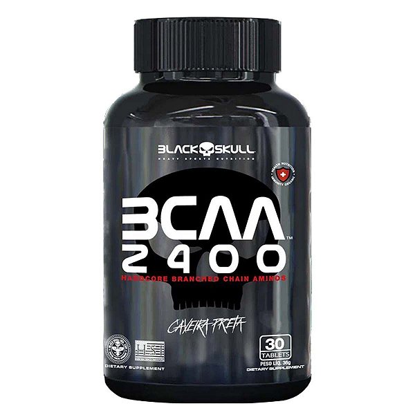 BCAA 2400 Suplemento Aminoácido 30 Tablets Black Skull