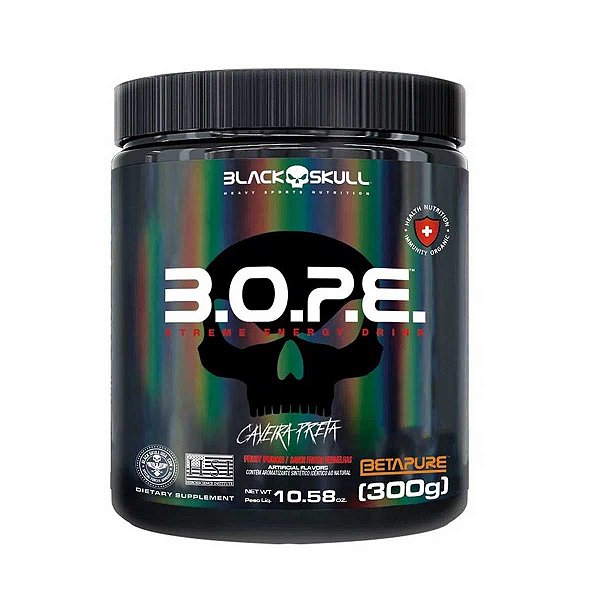 Pré Treino B.O.P.E 300 gr BOPE Black Skull