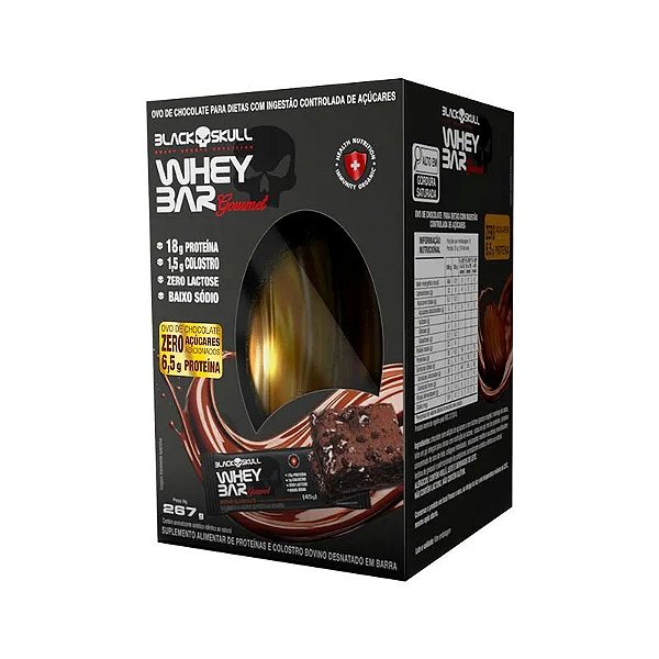 Ovo De Pascoa Protein Brownie Gourmet 267g Black Skull