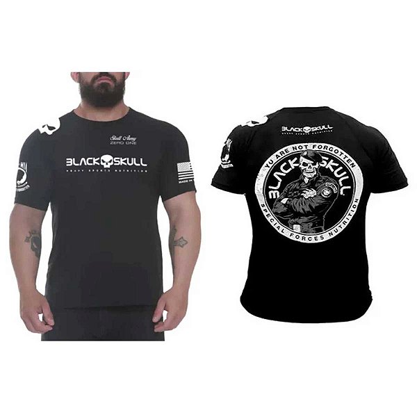 Camiseta Dry Fit Black Skull - Modelo Soldado Bope