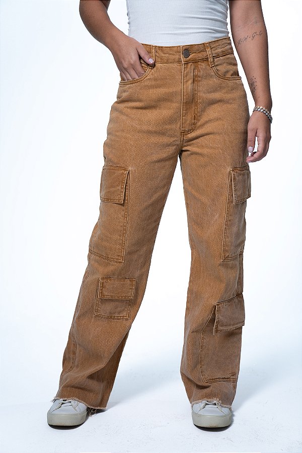 Calça Cargo Caramel