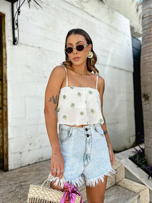 Cropped Bordado Paola