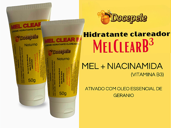 Hidratante facial Clareador MELCLEARB3 50g