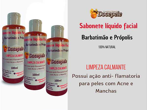 Sabonete  liquido facial e higiene Intima 100ml