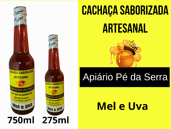 Cachaça Saborizada com Mel e Uva
