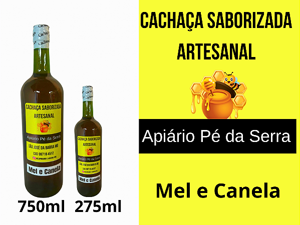 Cachaça Saborizada  Mel  com Canela