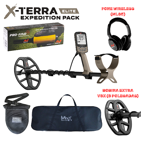 Detector de Metais X-Terra Elite Expedition Pack + Pro-Find 15