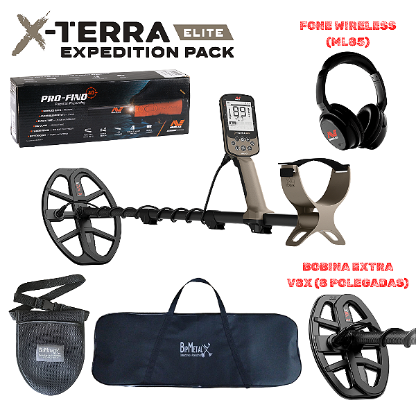 Detector de Metais X-Terra Elite Expedition Pack + Pro-Find 40