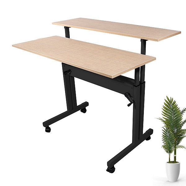 Mesa Dupla Com Regulagem De Altura Tela - Wp Connect