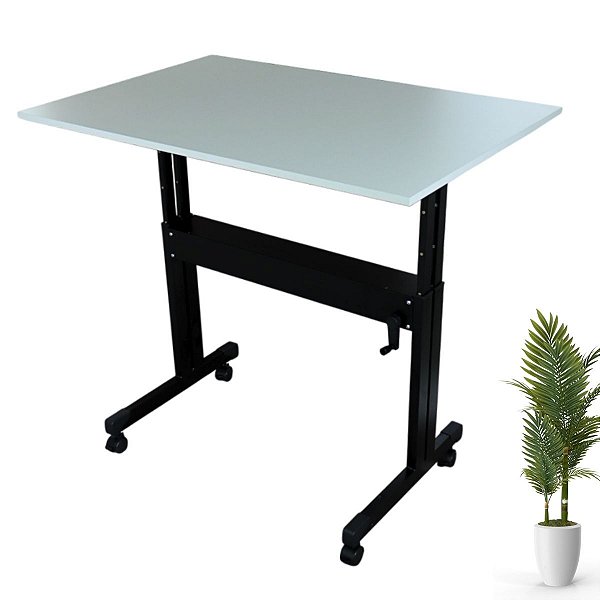 Mesa Com Regulagem De Altura 120x80 Branca - Wp Connect
