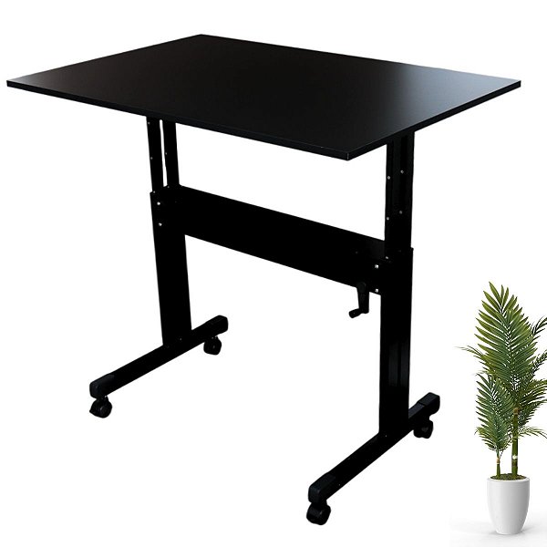 Mesa Com Regulagem De Altura 120x80 Preto - Wp Connect
