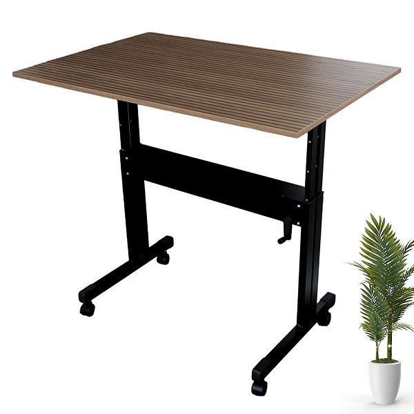 Mesa Com Regulagem De Altura 120x80 Brisê Amadeirado - Wp Connect