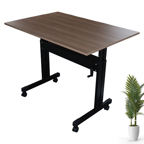 Mesa Com Regulagem De Altura 120x80 Amadeirada - Wp Connect