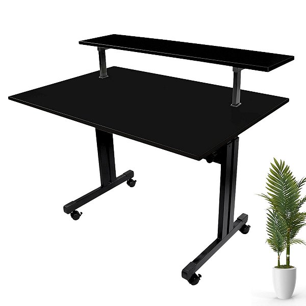 Mesa Acoplada Com Regulagem de Altura Preto Wp Connect